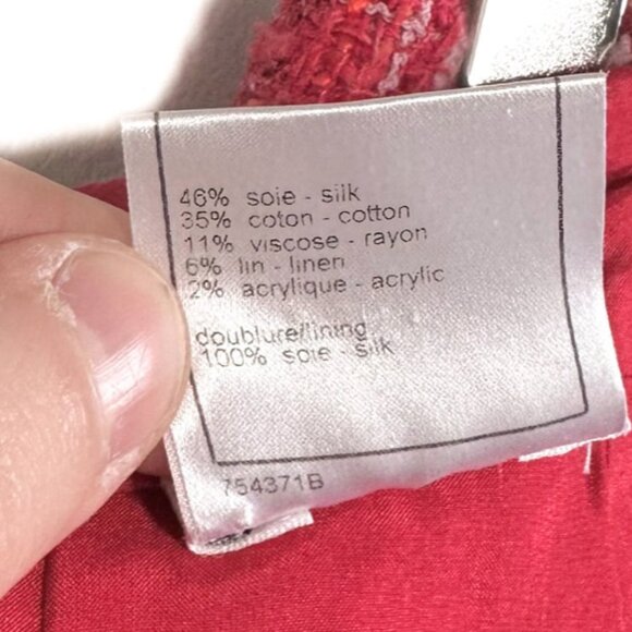 Chanel 06P Look 15 Red Tweed Skirt - Picture 6 of 6